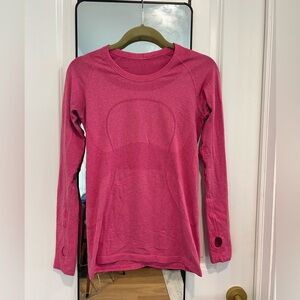 Women’s LULULEMON Swiftly Tech Long Sleeve Heather Jewelled Magenta*~ 8